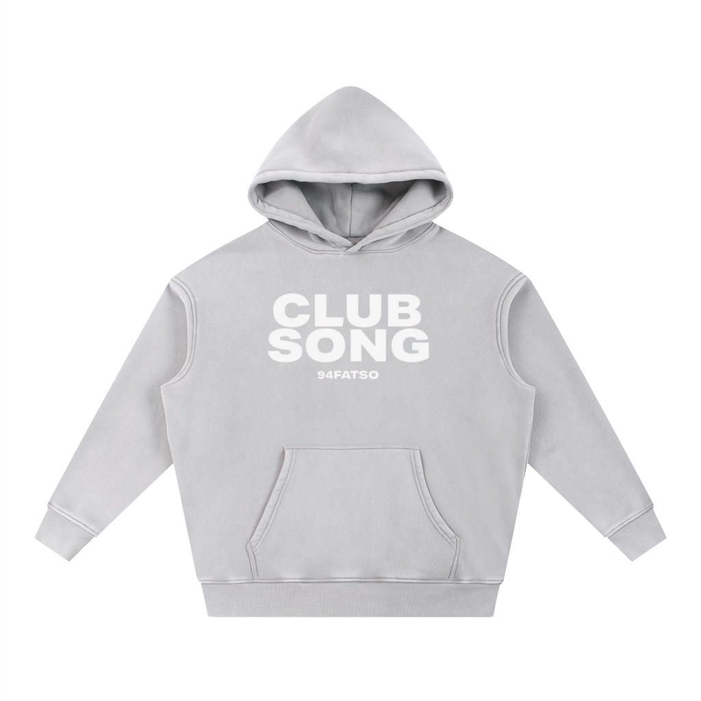 Club Song Washed Fleece Oversized Hoodie
