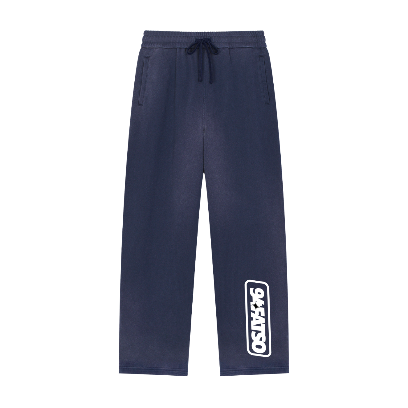 Men's Sun Fade Raw Edge Straight-Leg Sweatpants