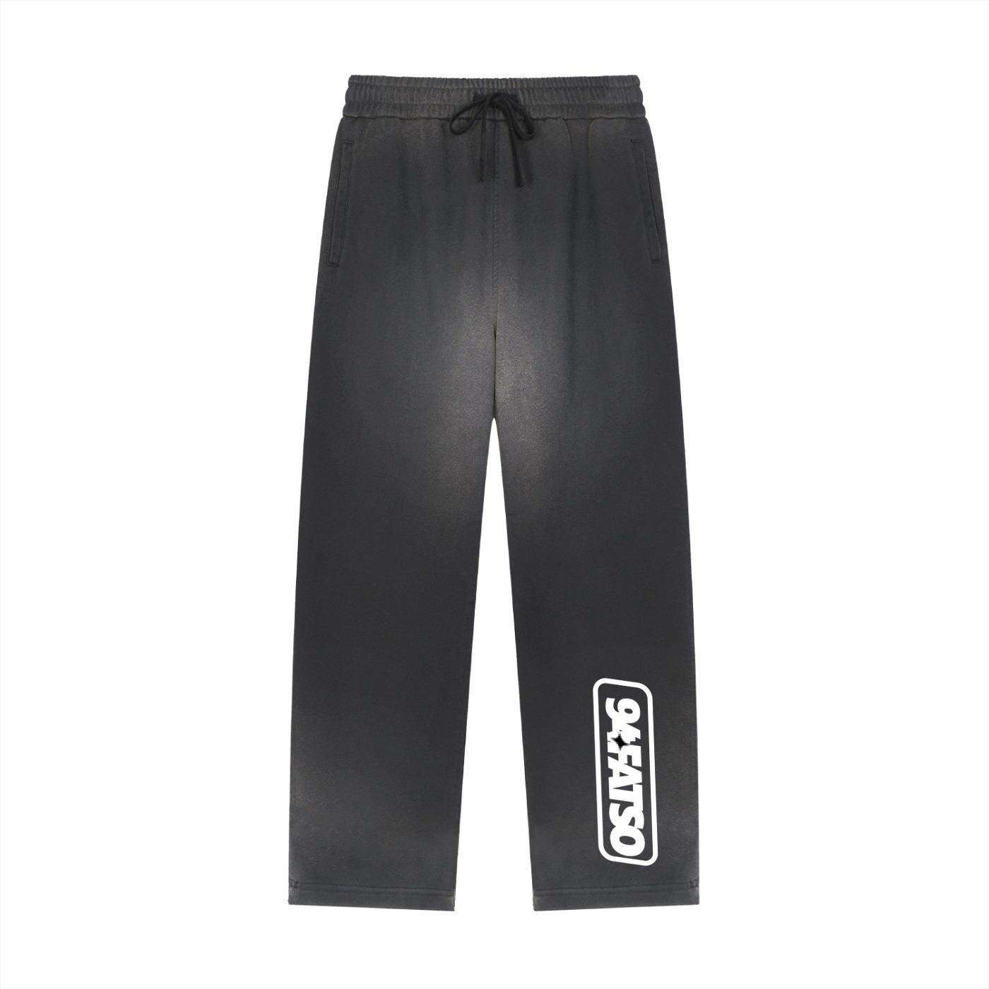 Men's Sun Fade Raw Edge Straight-Leg Sweatpants