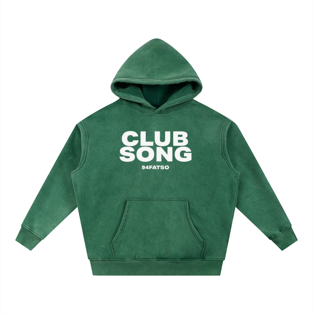 Club Song Washed Fleece Oversized Hoodie