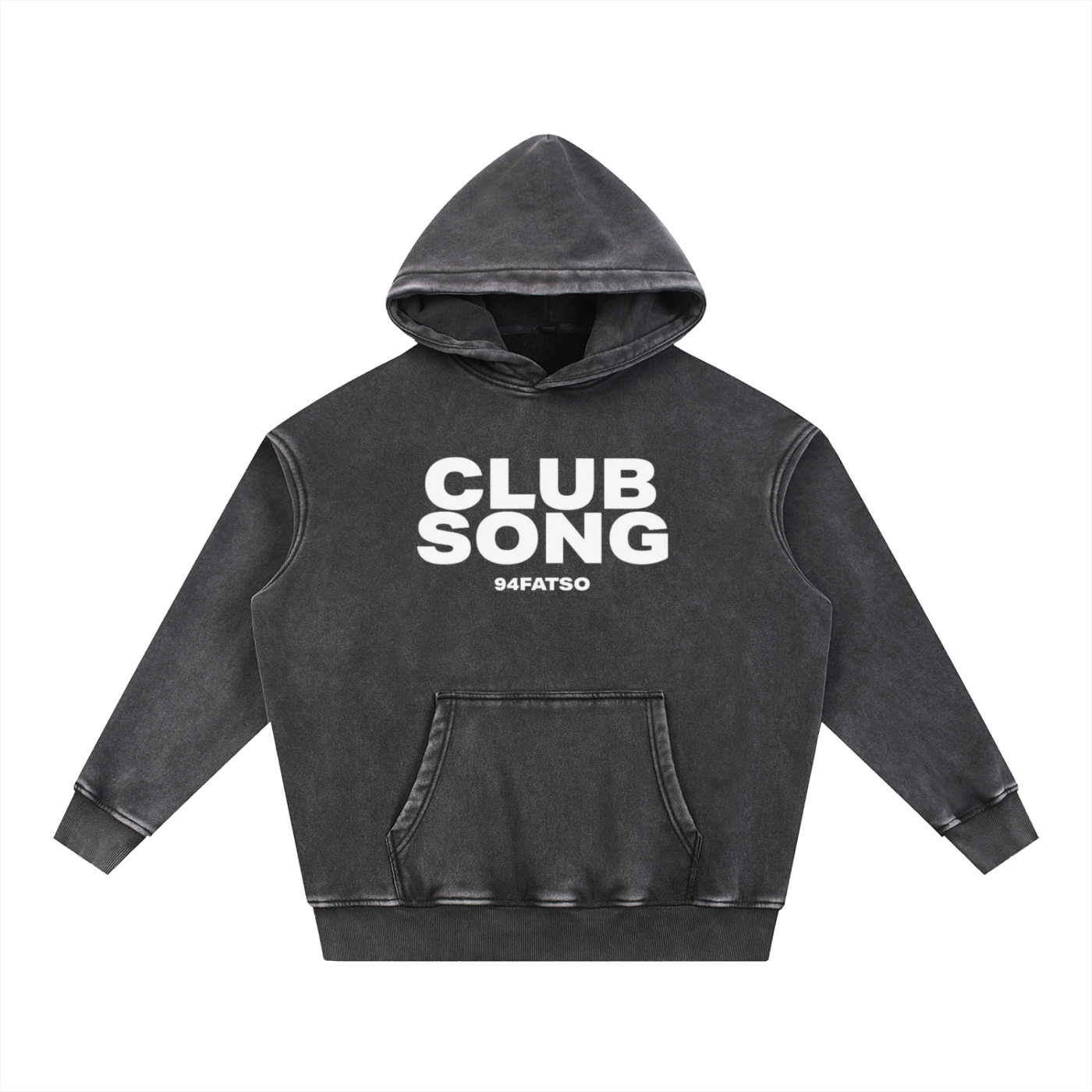 Club Song Washed Fleece Oversized Hoodie