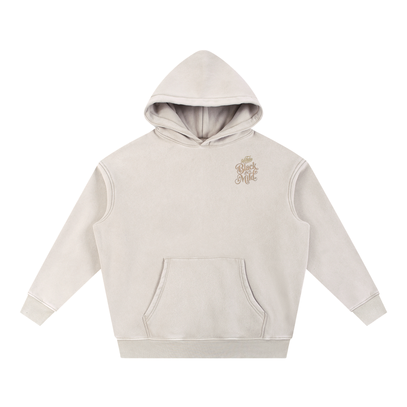 Black N Mild Washed Fleece Oversized Hoodie