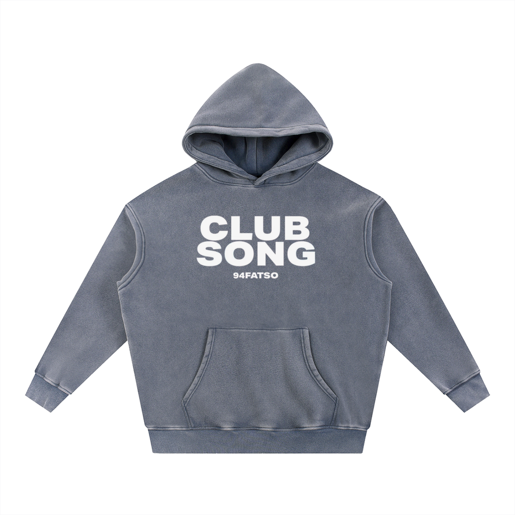 Club Song Washed Fleece Oversized Hoodie