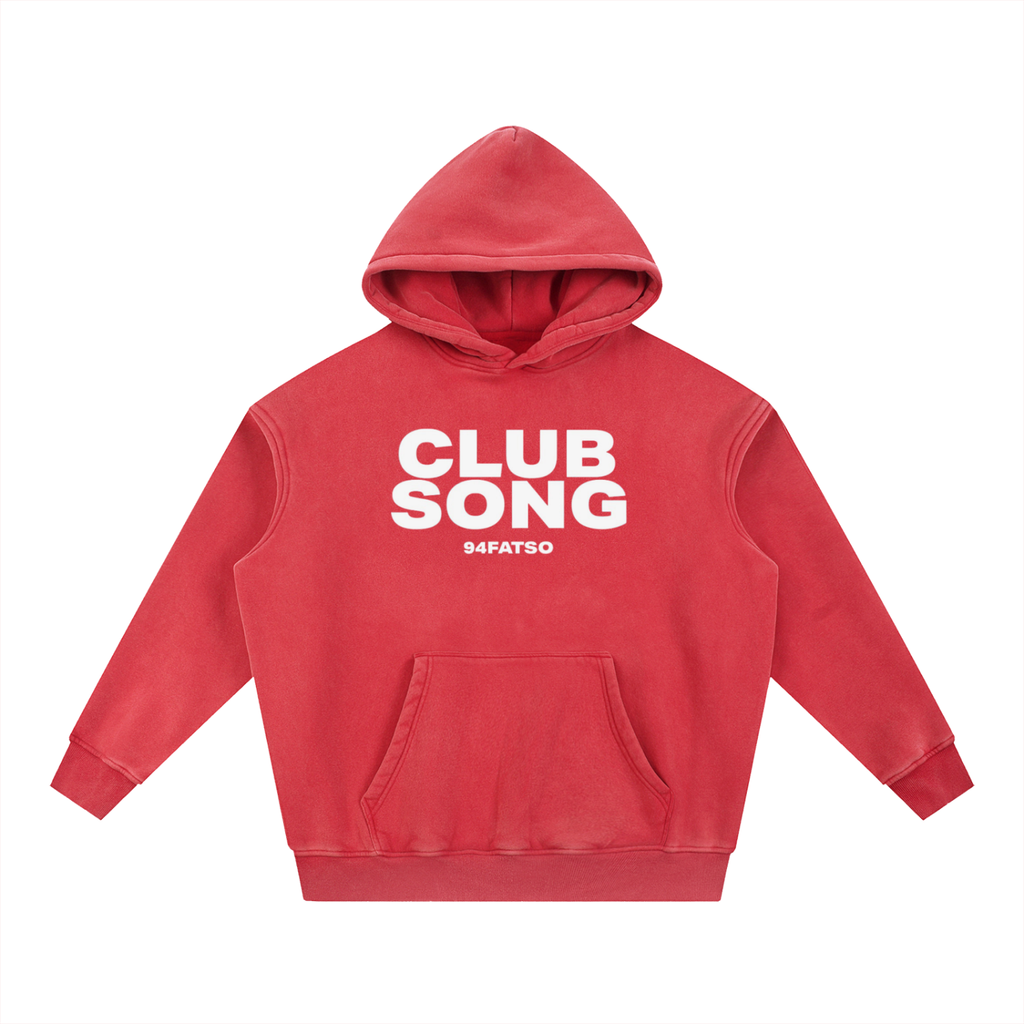 Club Song Washed Fleece Oversized Hoodie