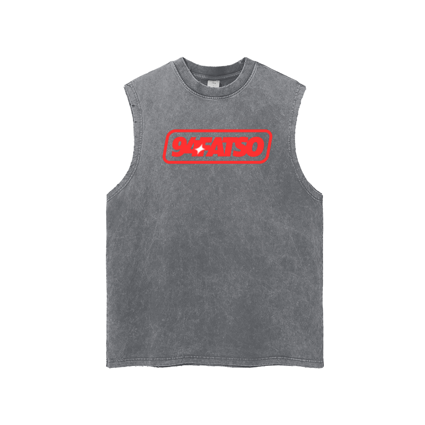 Washed Frayed Hem Tank Top